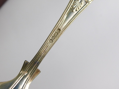 A Elizabeth II silver part canteen of cutlery, by Carrs, King's pattern, part settings for six, approx 60oz weighable silver. - 3