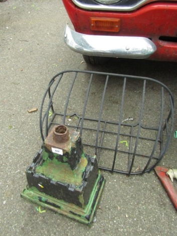 A Victorian drain hopper, and a hay basket. (2)