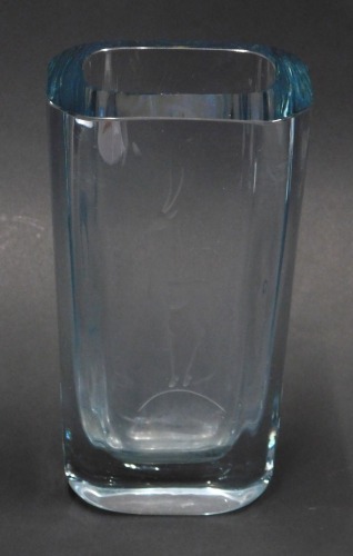 A Stromberg studio glass vase, decorated with deer, marked R890, 23cm high.