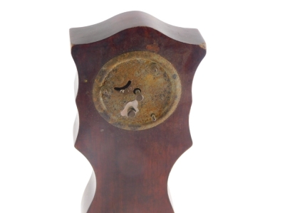 A 20thC miniature mahogany longcase clock, with 5cm diameter dial, in serpentine case, 31cm high. - 2