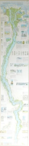 A Mediterranean Sea print, 127cm x 25cm