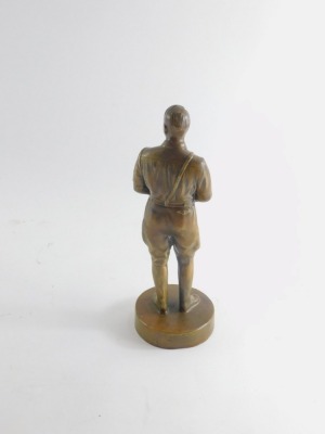 A bronze finish statue of Adolf Hitler, unsigned 21cm high. - 2