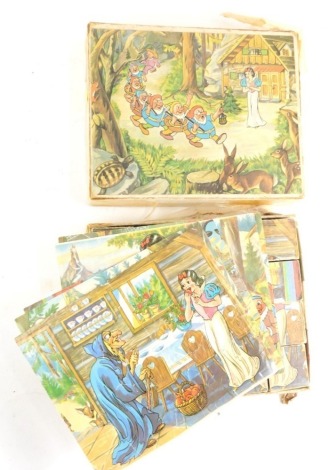 A mid 20thC Snow White and the Seven Dwarfs jigsaw, boxed.