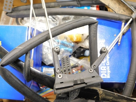 Various biking equipment, to include a bicycle components, other accessories, etc. (a quantity)