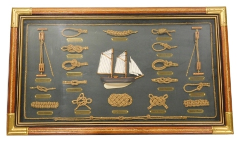 Various framed knots, 50cm x 73cm.