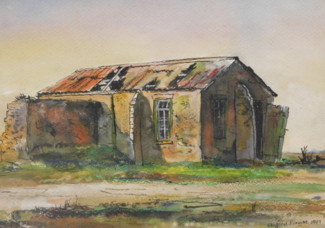 •Clifford Edgar Levi Knight (1930-2016). Ruined building, watercolour, signed and dated 1997, 20cm x 29cm.