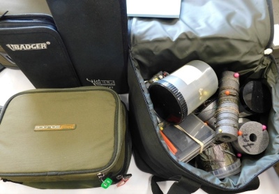 Eight carp fishing rig cases, including five Korda cases and three others,  all with rigs.