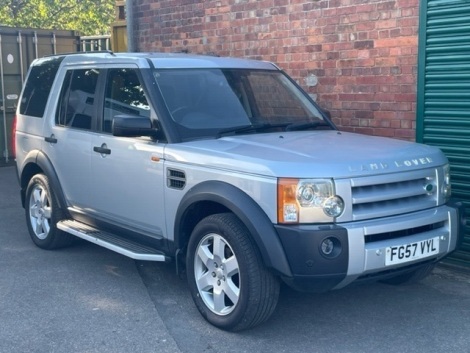 A Land Rover Discovery TDV6 HSE, Registration FG57 VYL, first registered 29th September 2007, current mileage 147,211, diesel, automatic, silver, V5 present, one key, comprehensive service history, last serviced at 141,000 miles, new belt fitted at 91,000