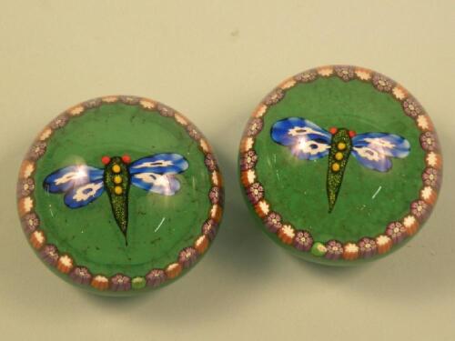 Paul Ysart. A pair of glass paperweights