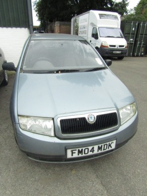 A Skoda Fabia 1.4, Registration FM04 MDK, first registered June 2004, auto, 1930cc petrol, grey, MOT expired June 2021. 