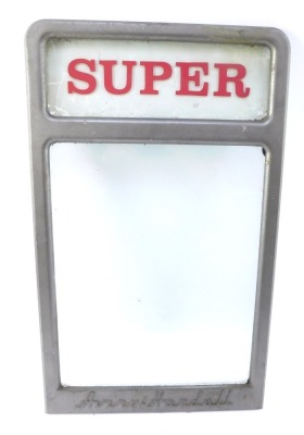 An Avery Hardoll Super petrol pump cover, 50cm x 30cm.