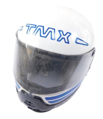 A TMX 2000 motorcycle helmet.