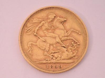 A 1899 gold sovereign