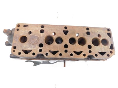 A cast cylinder head block, 45cm wide. - 3