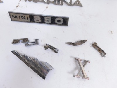 A group of motorcycle badges, AA, BSA, Fiat 1300, Super badges, Mini A50, etc. (a quantity) - 3