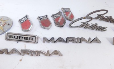 A group of motorcycle badges, AA, BSA, Fiat 1300, Super badges, Mini A50, etc. (a quantity) - 4