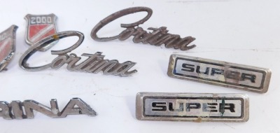 A group of motorcycle badges, AA, BSA, Fiat 1300, Super badges, Mini A50, etc. (a quantity) - 5