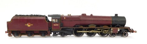 A kit built OO gauge Stanier Princess Royal Class locomotive, Princess Margaret Rose, BR lined crimson livery, 4-6-2, 46203.