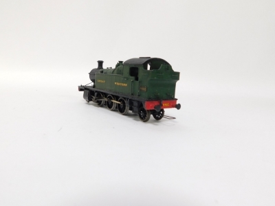 A kit built OO gauge Churchwood Class 44XX locomotive, GWR green livery, 2-6-2T, 4402. - 4