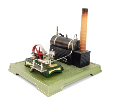 A 1961 Fleischmann steam engine, model 122-3, with original box. (AF)