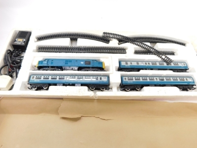 A Hornby OO gauge electric train set, including a Class 37 locomotive, Intercity coaches, track, controller, R825-91400000-511, boxed. - 2