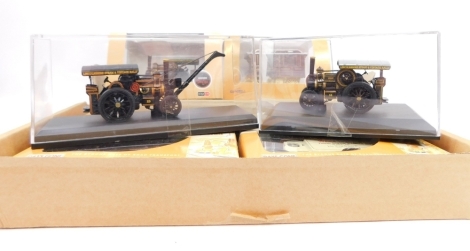 Oxford Matchbox and other die cast vehicles, including Showman's Living Wagon, Lincolnshire Steam and Vintage Rally 2019, Lincs Steam and Vintage Rally fire engine, Lincolnshire Steam and Vintage Rally Leyland car transporter, Fowler B6 Road Links Steam a