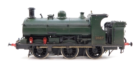 A kit built OO gauge Armstrong Class 1901 saddle tank locomotive, GWR green livery, 0-6-0, 2007, with associated box.