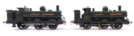 Two kit built OO gauge locomotives, comprising a GWR saddle tank locomotive, 851, and a Pannier Tank locomotive 641, with associated box. (2)