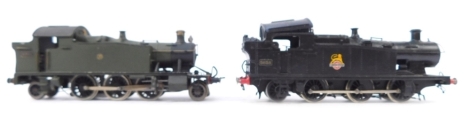 Two kit built OO gauge locomotives, comprising a Collett Class 56XX locomotive, BR black livery, 0-6-2T, 5658, and a Churchward Class 45XX locomotive, GWR green livery, 2-6-2T, 4561, with associated box. (2)