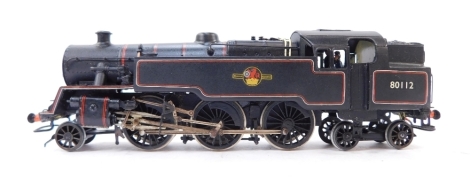 A kit built OO gauge Riddle Standard Class F4 tank locomotive, BR lined black livery, 2-6-4T, 80112, with associated box.