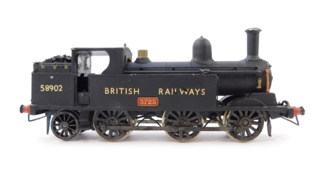 A kit built OO gauge Webb Coal Tank Class tank locomotive, BR black livery, 0-6-2T, 58902.