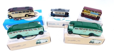 Various Corgi Classics die cast buses, to include Leyland 97214 Tiger PS1, others similar, boxed. (a quantity)