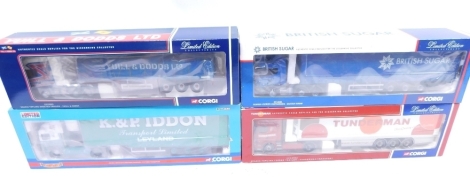 Various Corgi 1:50 scale die cast lorries, to include British Sugar limited edition, Yuill and Dods Limited, etc., boxed. (4)