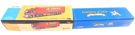 Various Corgi 1:50 scale die cast lorries, to include Knights of Old 50th Anniversary edition, and JR Adams AN13418, boxed. (2)