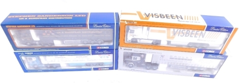 Various Corgi 1:50 scale die cast lorries, to include Visbeen, Hadley, etc., boxed. (4)