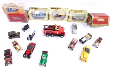 Models of Yesteryear die cast vehicles, to include Mickey Mouse truck, various other cars, trucks, boxed and loose. (a quantity)