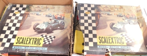 Various Scalextric, to include part set and Tri-ang box, model motor racing part set, etc. (a quantity)