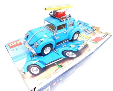 A Lego Technics set 1025 Beetle, made and boxed.