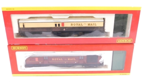 Two Hornby OO gauge Royal Mail carriages, to include no.848 and no. 302346, boxed. (2)