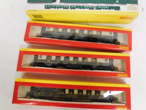 A Hornby OO gauge Atlantic Coast Express set of three coaches, boxed.