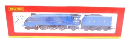 A Hornby OO gauge locomotive and tender, Mallard, class A4 R2059, boxed.