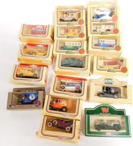 Days Gone and other die cast vehicles, to include View Vans collectable van, etc., boxed. (17)