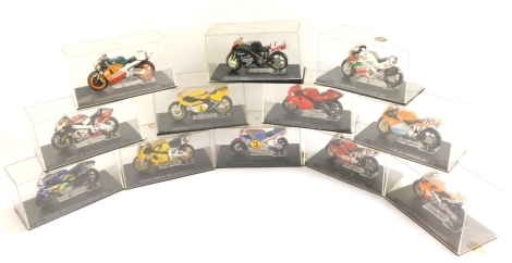 Die cast motorcycles, Suzuki GSB-R, etc., boxed. (12)