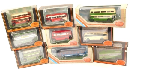 Nine Exclusive First Edition die cast buses, to include Selenteer double decker, boxed. (9)