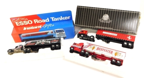 Four die cast lorries, the Esso Road Tanker Instant Gifts Collection and others, etc., boxed. (4)