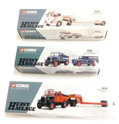 Three Corgi Classics, Heavy Haulage lorries to include Munton, others similar, boxed. (3)