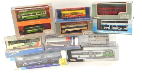 Corgi Original Omnibus and other 1:50 scale buses, to include Applebys, Amber Ale, etc., boxed. (11)