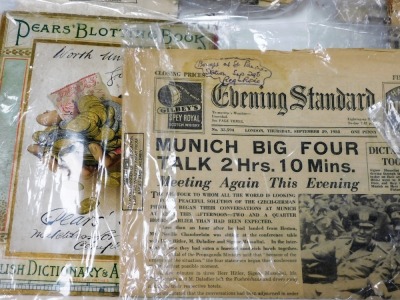 A quantity of early 20thC newspapers, to include the Grantham Journal, January 26th 1901, Evening Standard, January 28th 1936, reproduction Daily Telegraph war map, etc. (a quantity) - 4