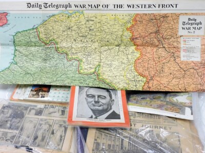 A quantity of early 20thC newspapers, to include the Grantham Journal, January 26th 1901, Evening Standard, January 28th 1936, reproduction Daily Telegraph war map, etc. (a quantity) - 5