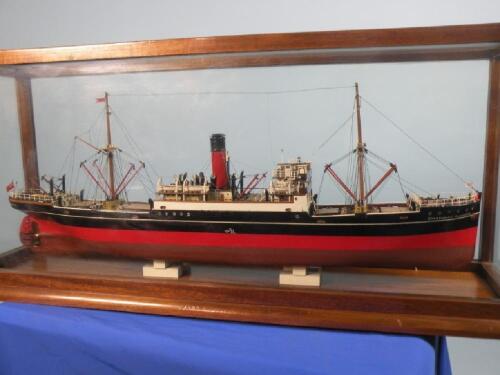 A scale model of the steamer Caledonian Monarch